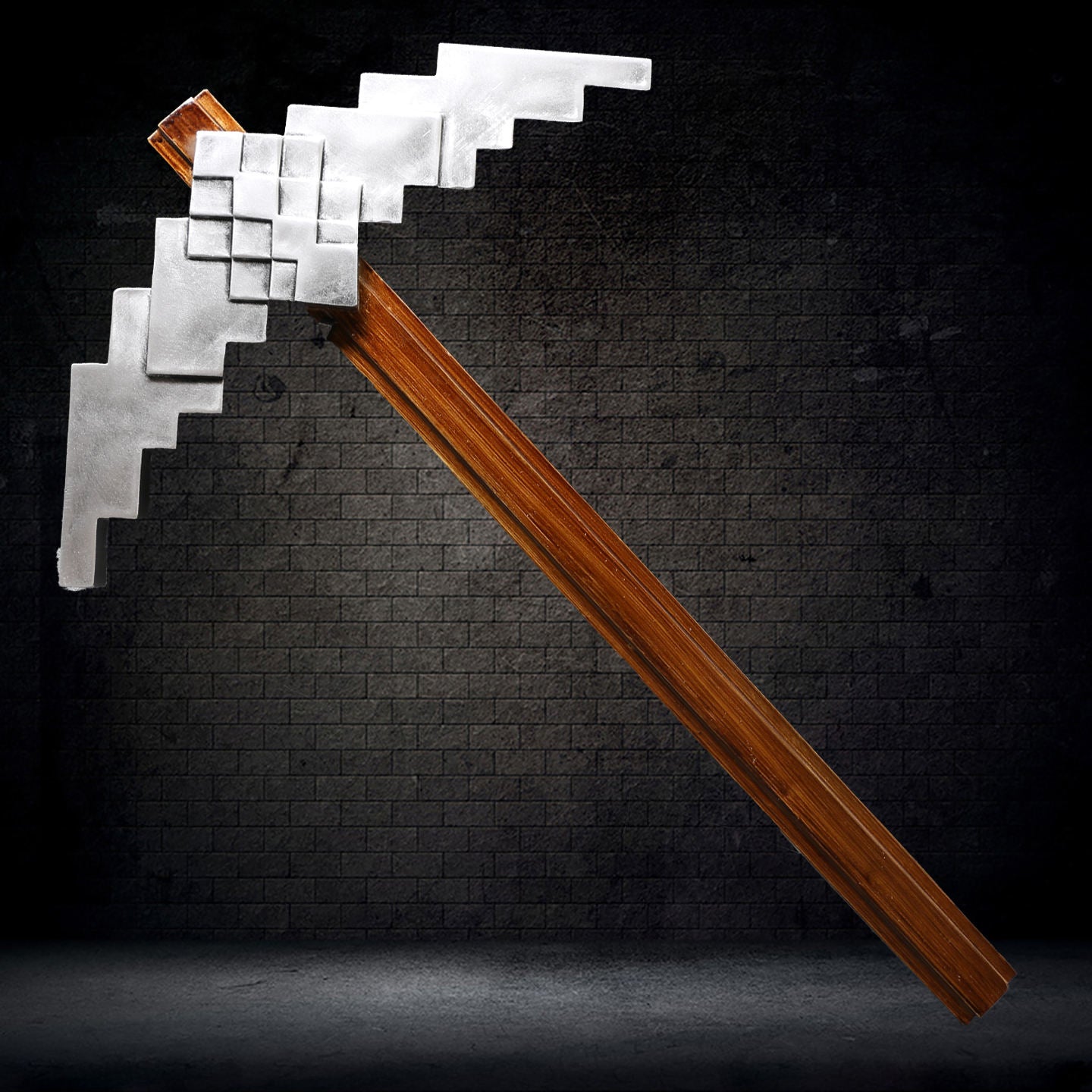Sword and Pickle Weapon Children's Boy Large Integrated Resin COS Prop Pixel Toy Model